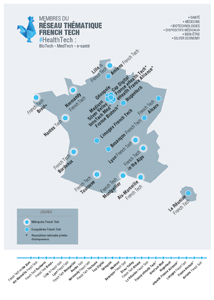 Carte du réseau thématique Health-tech