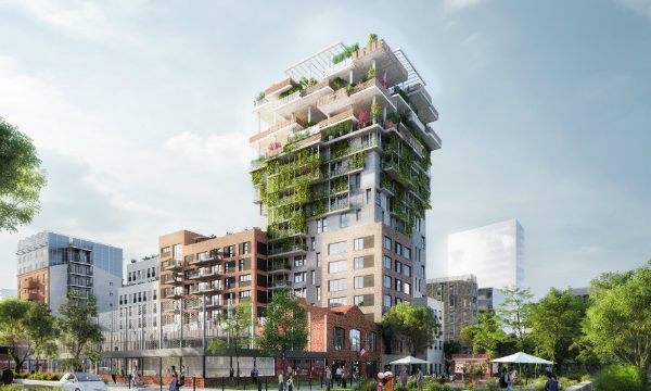 Parmi les divers programmes, figure un ensemble comprenant des logements et un groupe scolaire. © Maison Édouard François