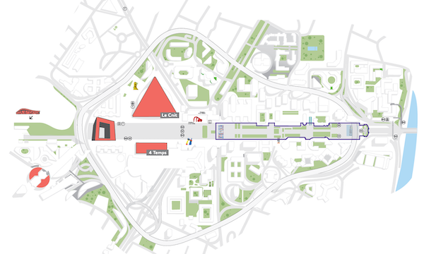 Plan du parc de La Défense. © Paris La Défense