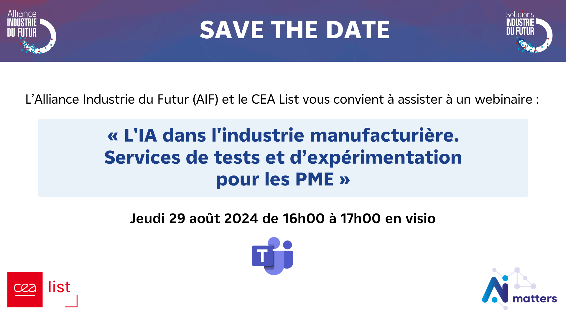 đź”” Invitation au Webinaire AIF - CEA List đź””
