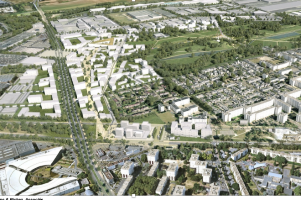 Vue de Val Francilia à Aulnay. © butt-r-fly illustrations & Richez&Associés
