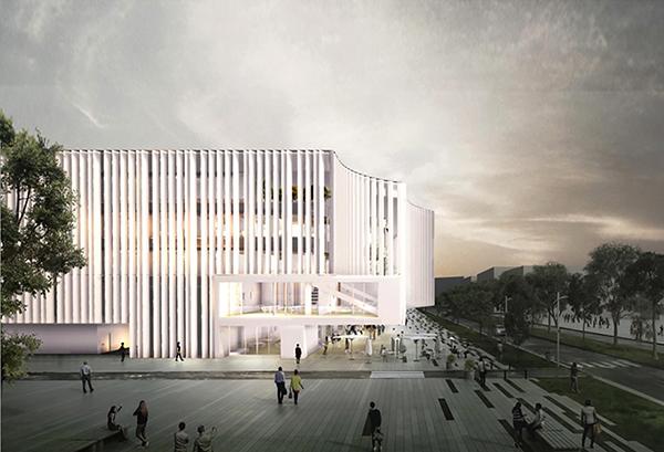 Vue du futur Learning center de Paris-Saclay. © Epaps