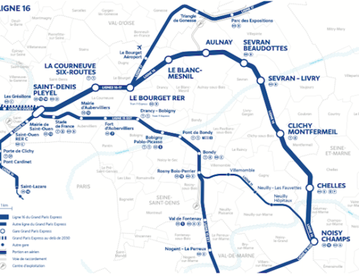 SGP : Carte-Ligne16-GPE