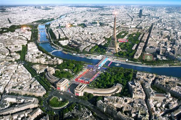 Trocadéro La Seine de jour ©Paris 2024-ph.guignard@air-images.net-Populous-Lux