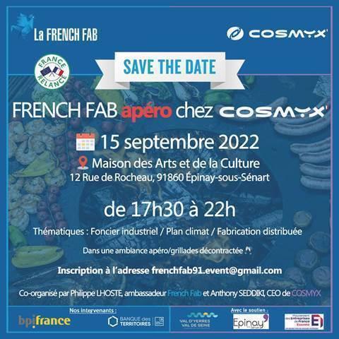 Visuel Event Apéro French Fab chez Cosmyx